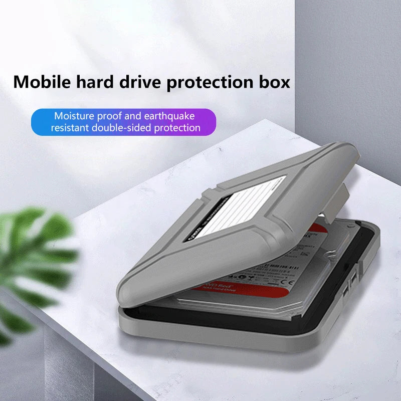 3.5 Inch HDD Protective Case – Shockproof & Dustproof Storage Box HDD Storage Case Axl