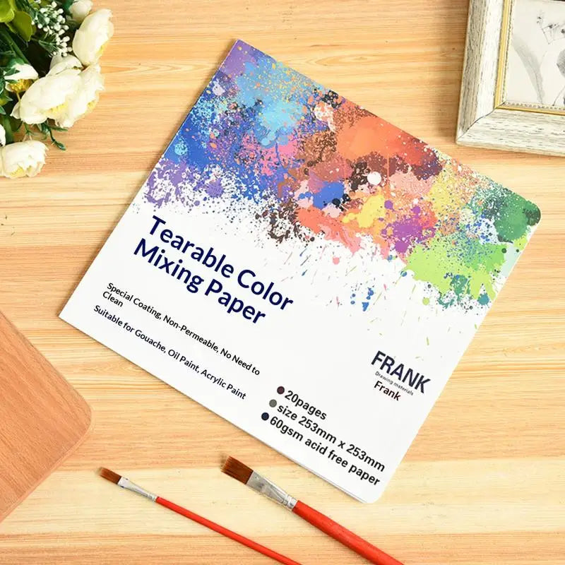 Disposable Tear-Off Palette Paper – Acrylic, Oil & Watercolor Palette Paper Pad Axl