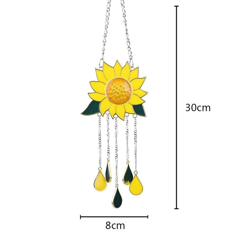 Sunflower Metal Wind Chimes – Garden & Window Hanging Ornament Garden Wind Chimes Axl