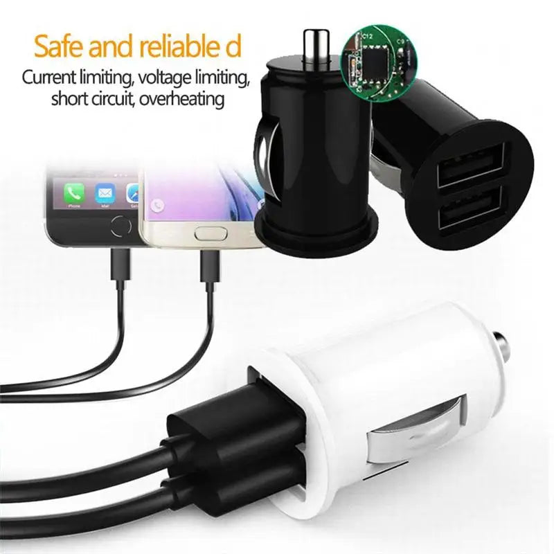 Dual USB Car Charger 2.4A – Fast Charging for All Phones USB Car Charger Axl