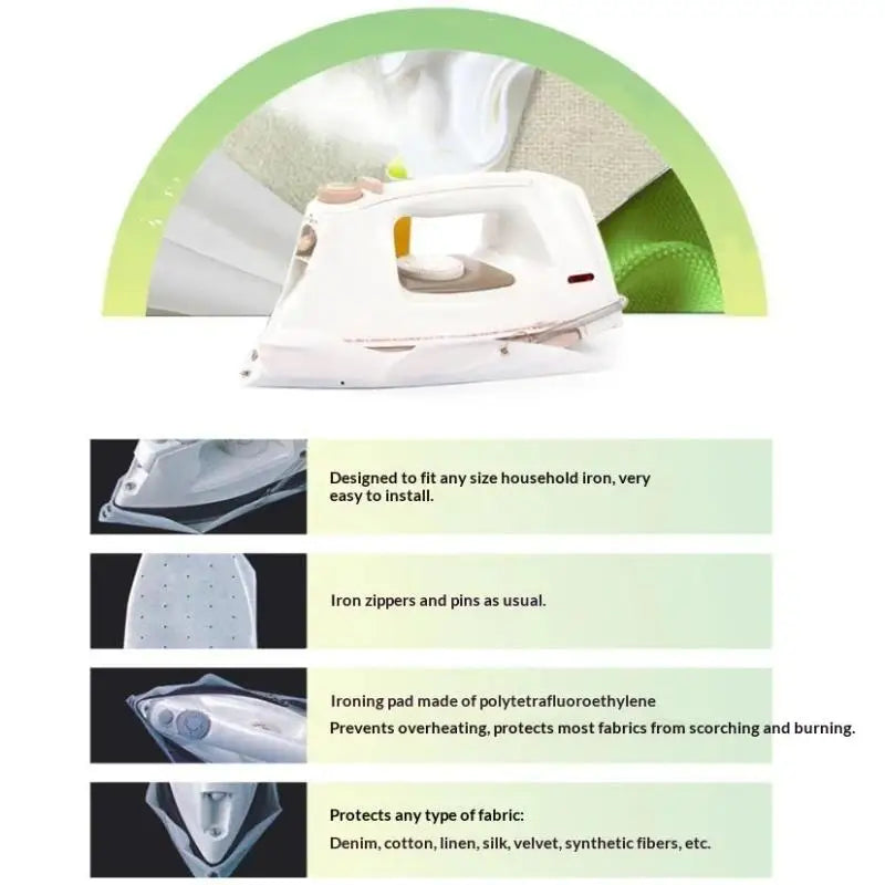 Teflon Iron Sole Protector Cover – Universal Non-Stick Iron Shoe Iron Sole Protector Axl