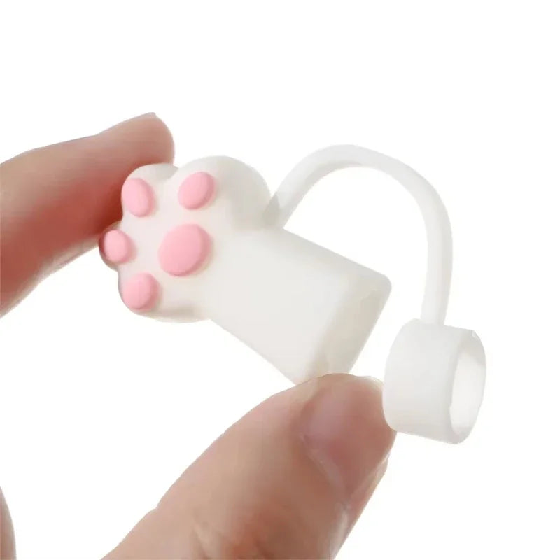 Cute Cat Claw Straw Covers – Dustproof Drink Topper 1/3 Pcs Straw Cover Axl