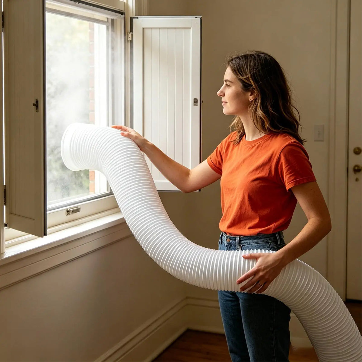 3-Meter Portable AC Exhaust Hose – Flexible Telescopic Vent Duct AC Exhaust Hose Axl