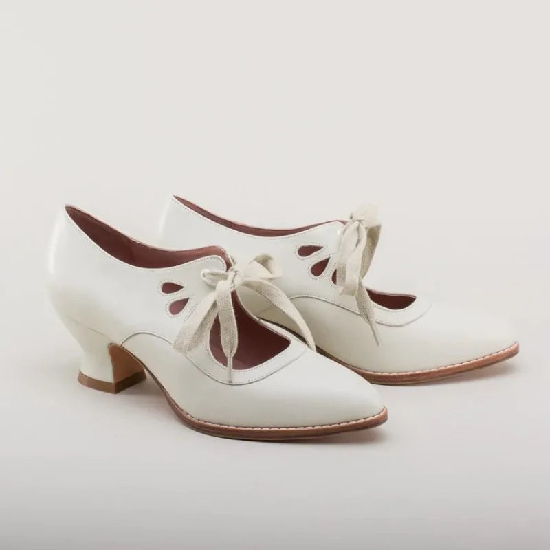 Women's Pointed Toe Wedge Mules – Lace-Up Dress Sandals Wedge Mule Sandals Axl