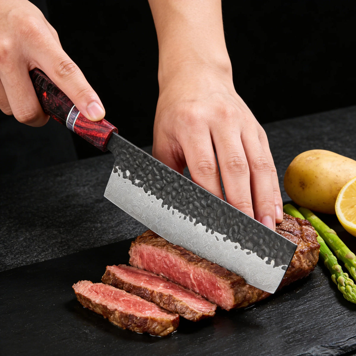 67-Layer Damascus Steel Chef Knife Set – Hand Forged Kitchen Knives Damascus Kitchen Knife Set Axl