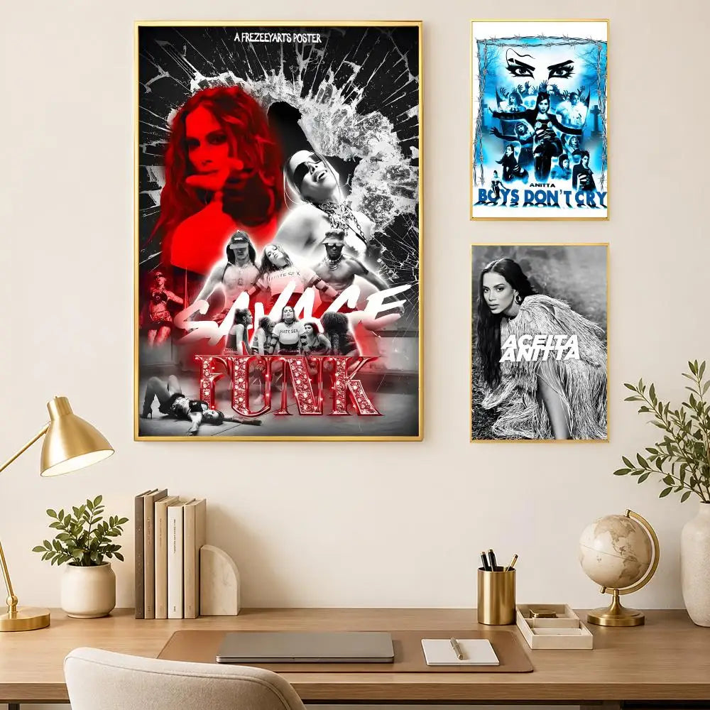 Anitta HD Self-Stick Wall Art Poster – Waterproof Home Decor Wall Art Poster Axl