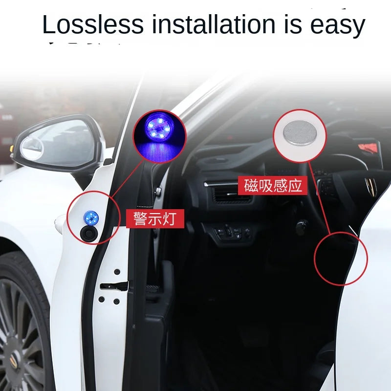 2-Pack Wireless Car Door LED Warning Strobe Light – Auto Safety Car Door Safety Light Axl