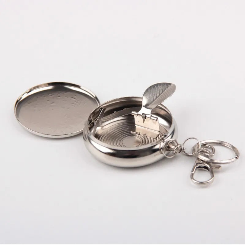 Portable Mini Metal Ashtray – Pocket Watch Keychain Design Portable Keychain Ashtray Axl