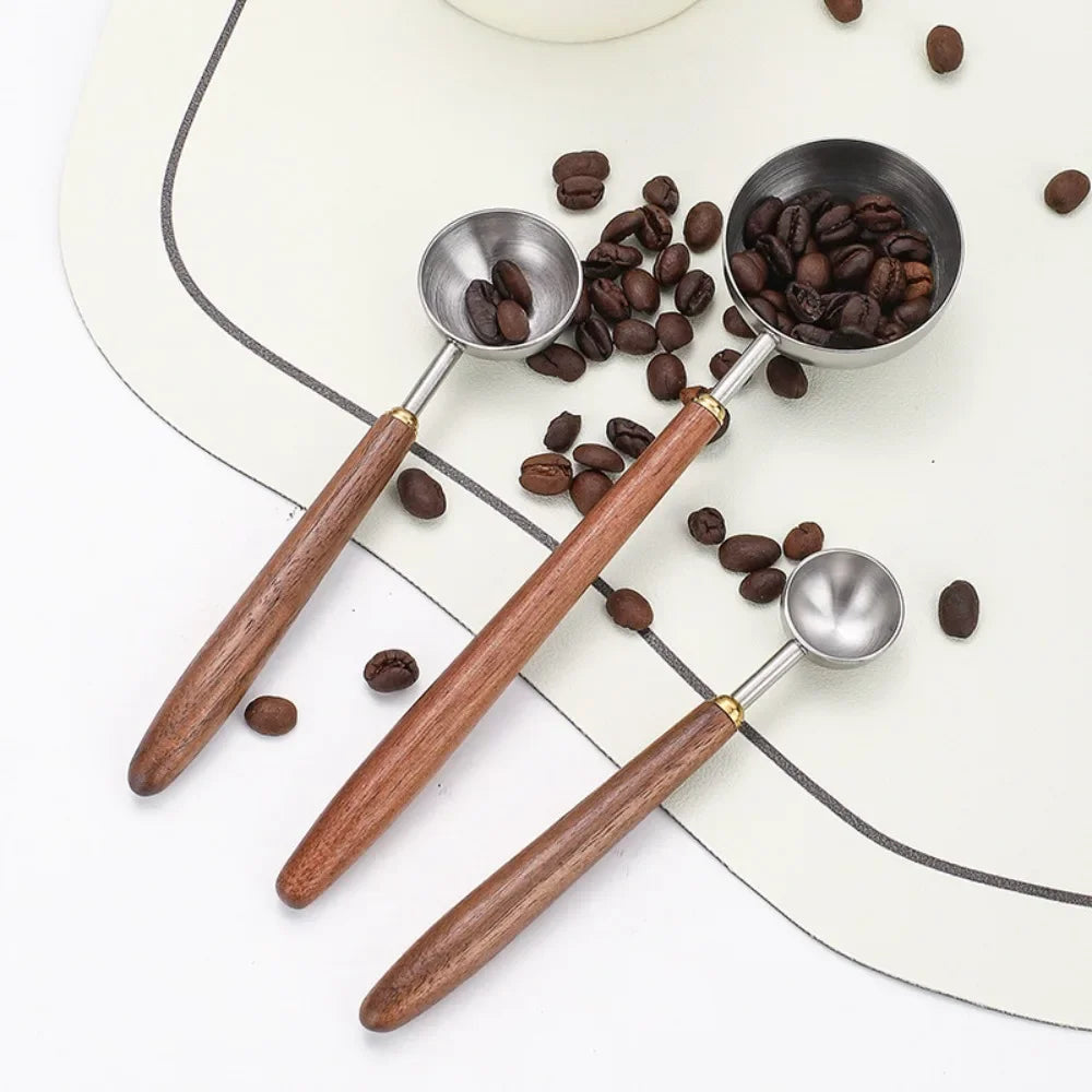 25ml Walnut Wood Coffee Measuring Spoon – Stainless Steel Coffee Measuring Spoon Axl