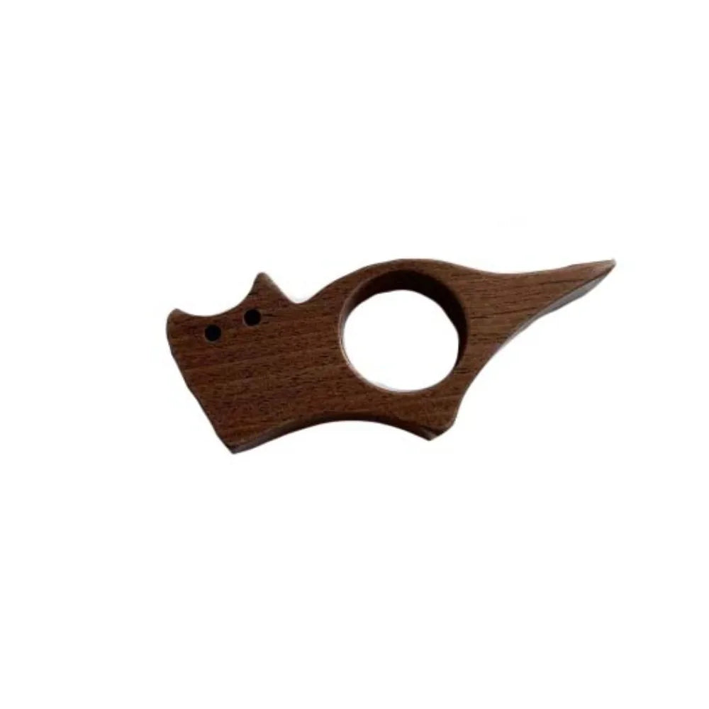Handmade Wooden Thumb Bookmark – Cat & Dog Shape | Black Walnut Wooden Thumb Bookmark Axl Cat