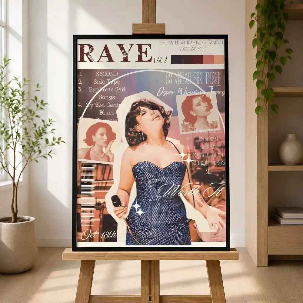 R-RAYE Singer Waterproof PVC Wall Poster – Peel & Stick HD Art Wall Art Poster Axl