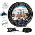 Outdoor Misting Cooling System Kit 10/15/20M – Garden Sprayer Garden Misting Kit Axl 20MetersEUPlug