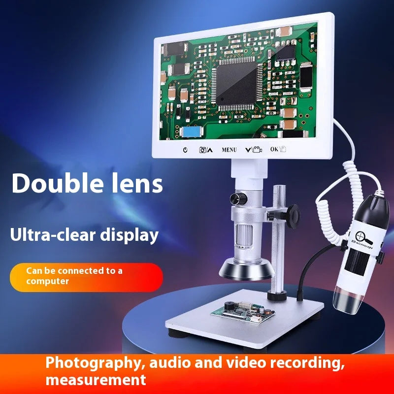 Dual Lens HD Digital Video Microscope – 500X Industrial Digital Video Microscope Axl