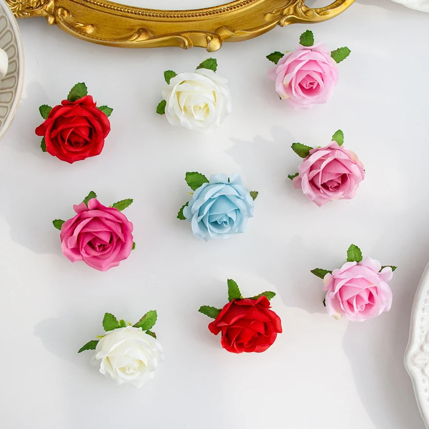 Silk Artificial Rose Heads – Wedding, Wreath & DIY Décor Artificial Silk Flowers Axl