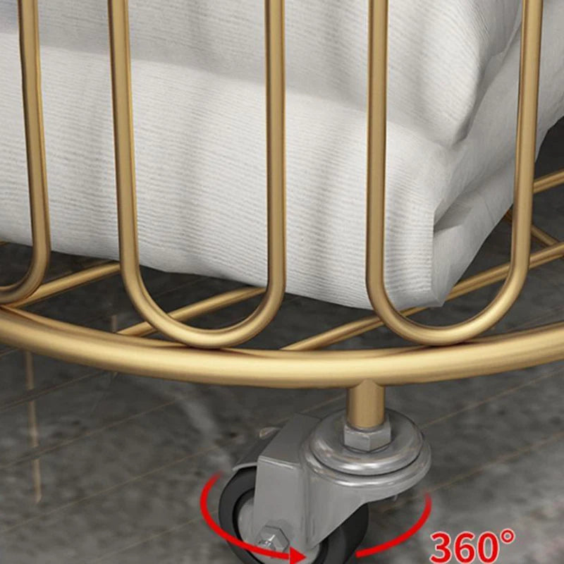 Nordic Iron Laundry Basket with Wheels – Large Capacity Storage Laundry Basket Axl