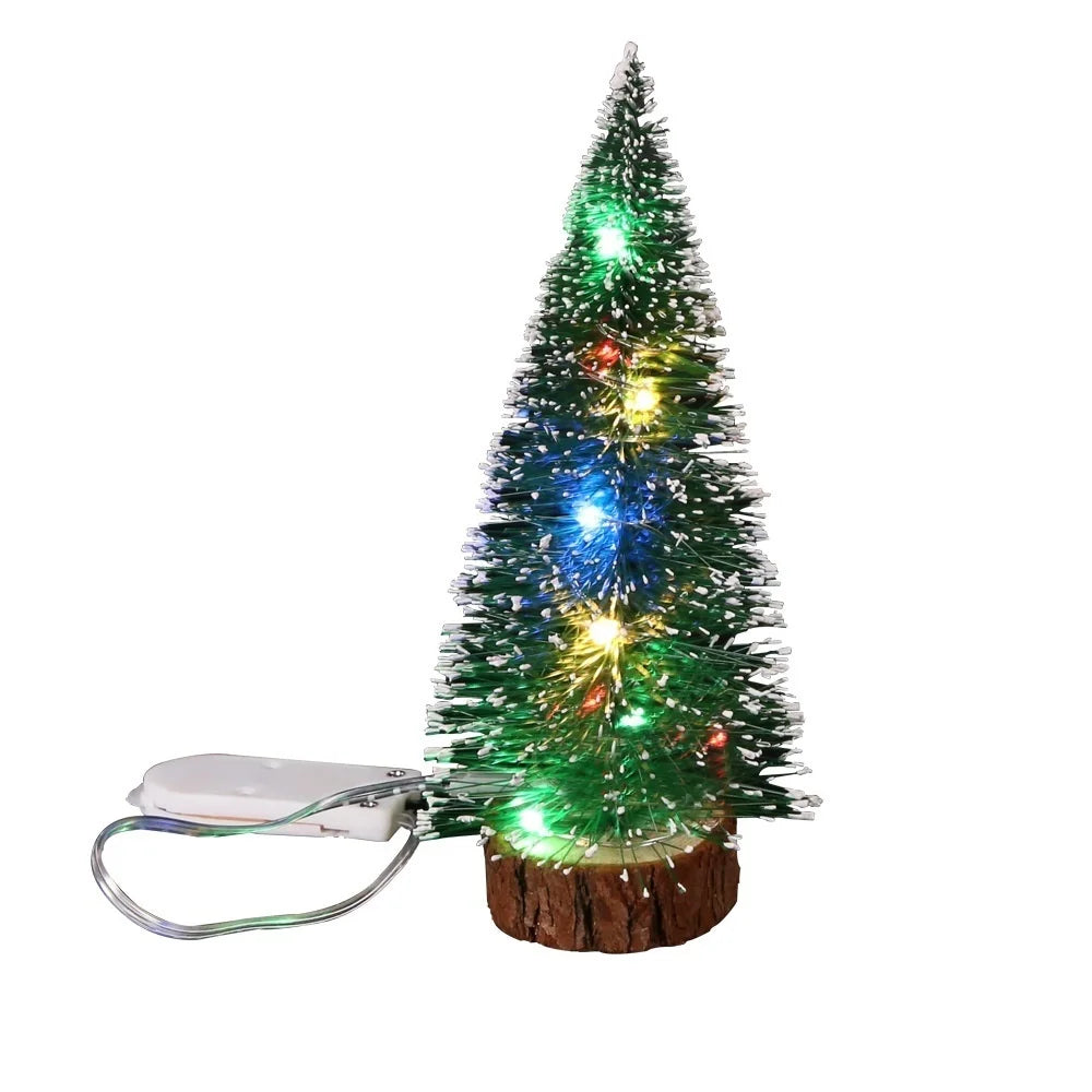 LED Mini Artificial Christmas Tree Tabletop Décor – 4 Sizes Miniature Christmas Tree Axl