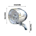 Retro Bike Headlight – USB Rechargeable 3 LED Front Light Bicycle Headlight Axl Silver