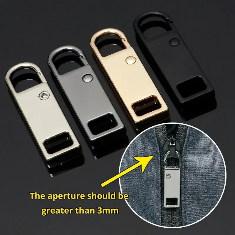 4-Pack Universal Metal Zipper Sliders – Easy Replacement Pulls Zipper Sliders Axl