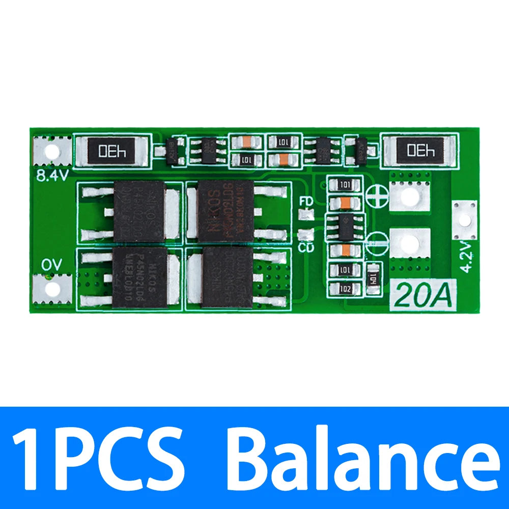 2S 20A BMS Board 7.4V 8.4V 18650 Lithium Battery Protection BMS Protection Board Axl Balance