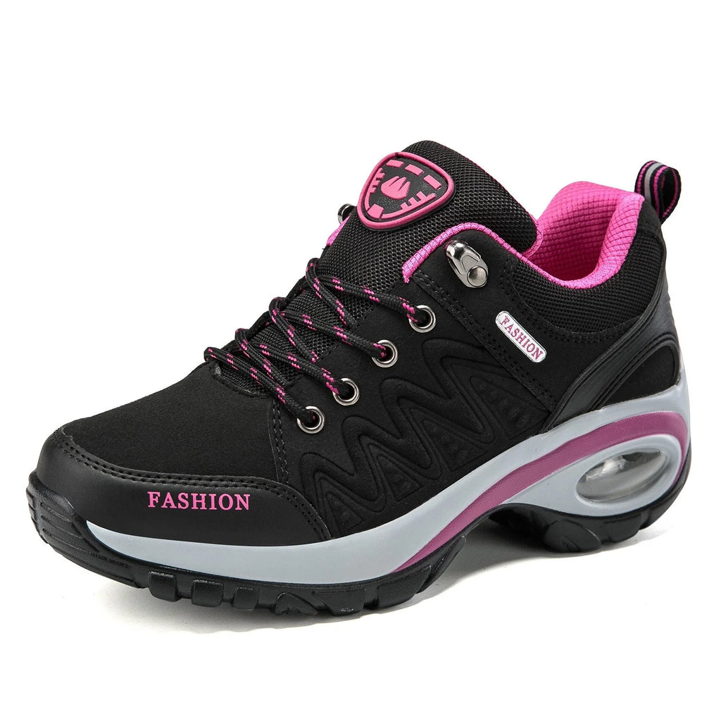 AZGB Women's Platform Chunky Sneakers | Lace-Up Walking Shoes Platform Sneakers Axl black 36