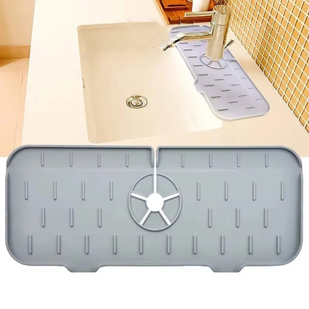 Silicone Faucet Drip Pad – Sink Splash Guard & Drying Mat Sink Drip Mat Axl
