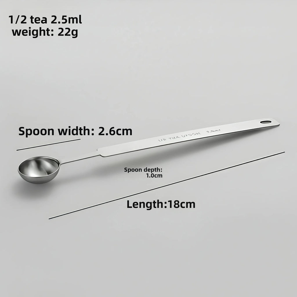 7-Piece Stainless Steel Measuring Spoons Set – Long Handle Measuring Spoons Set Axl 2.5ML