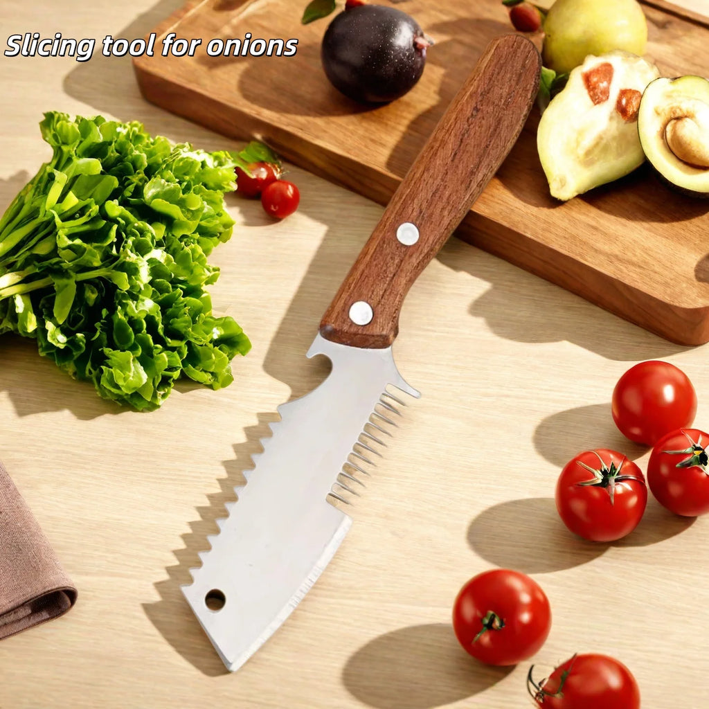 Stainless Steel Scallion Slicer – Kitchen Scraper Tool Vegetable Slicer Tool Axl