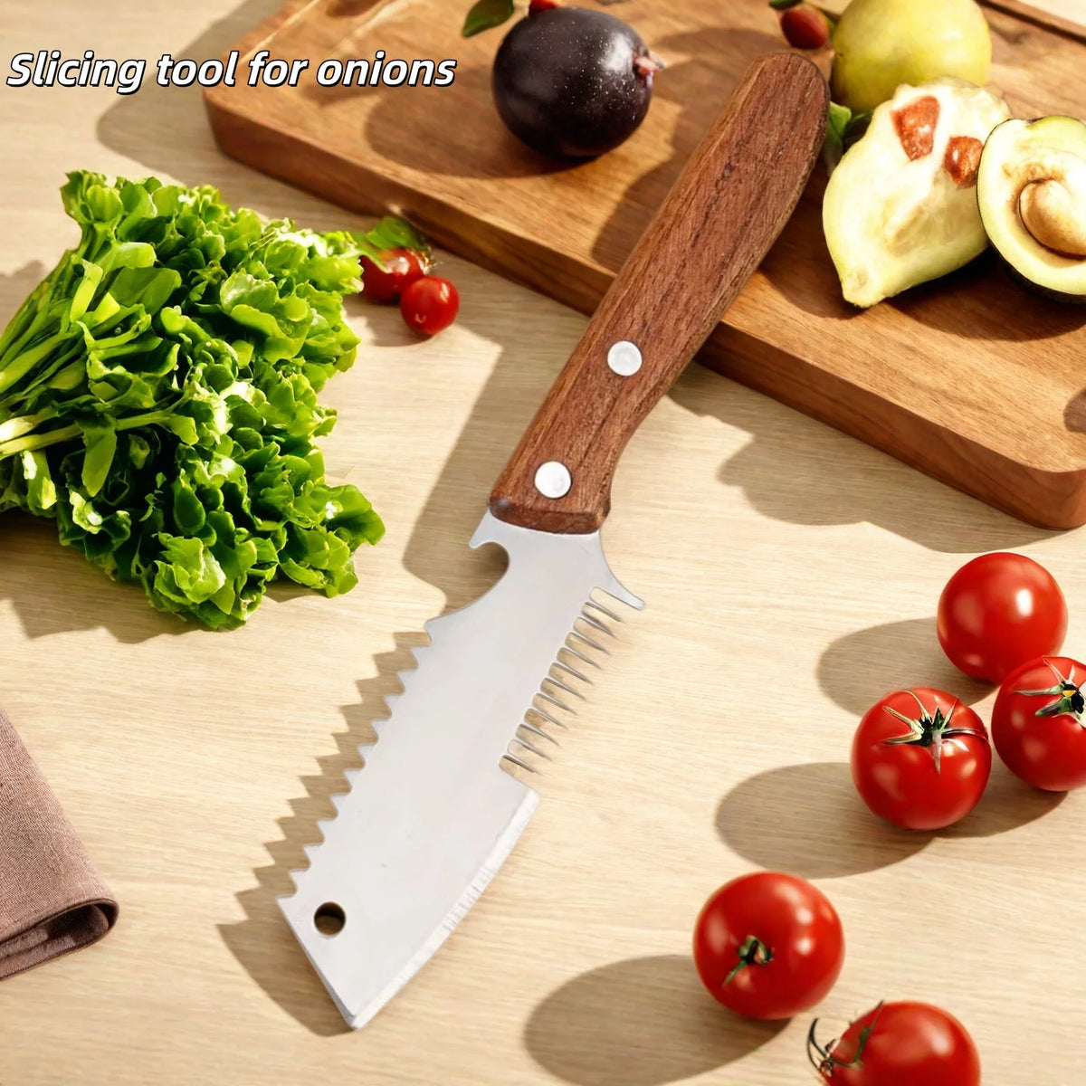 Stainless Steel Scallion Slicer – Kitchen Scraper Tool Vegetable Slicer Tool Axl