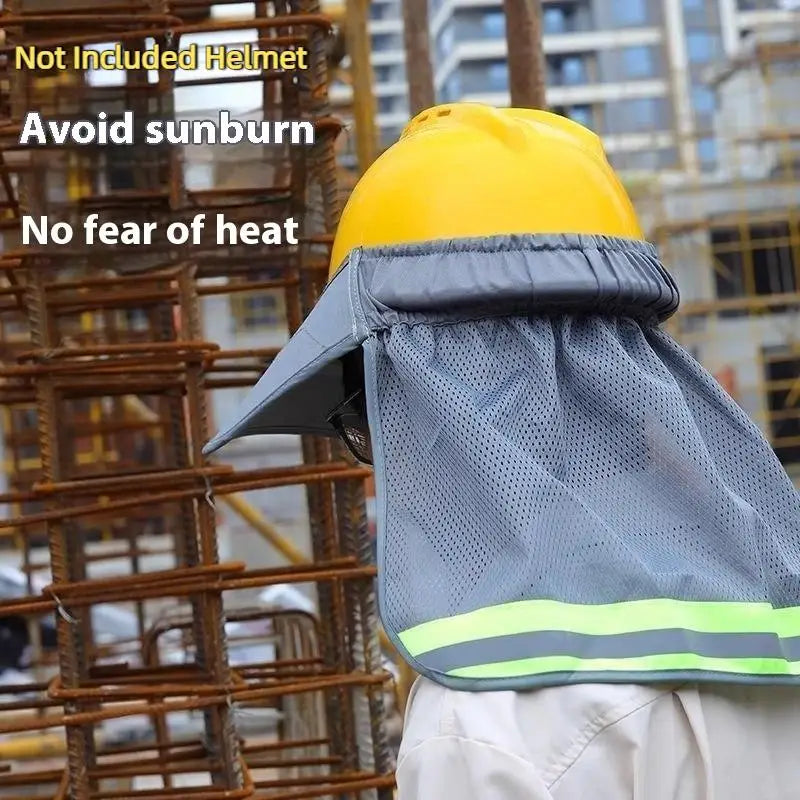 Hard Hat Sun Shade Neck Shield – Reflective Brim Cap Cover Hard Hat Sun Shade Axl