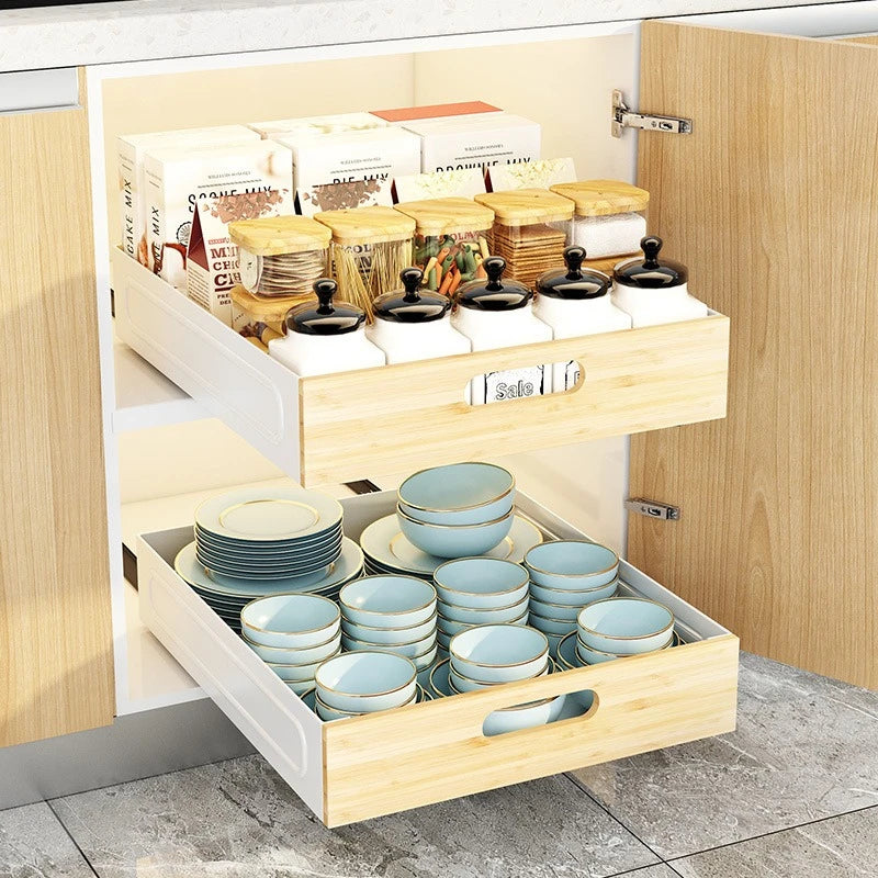 Sliding Cabinet Storage Drawer – Multifunctional Kitchen Organizer Cabinet Storage Drawer Axl