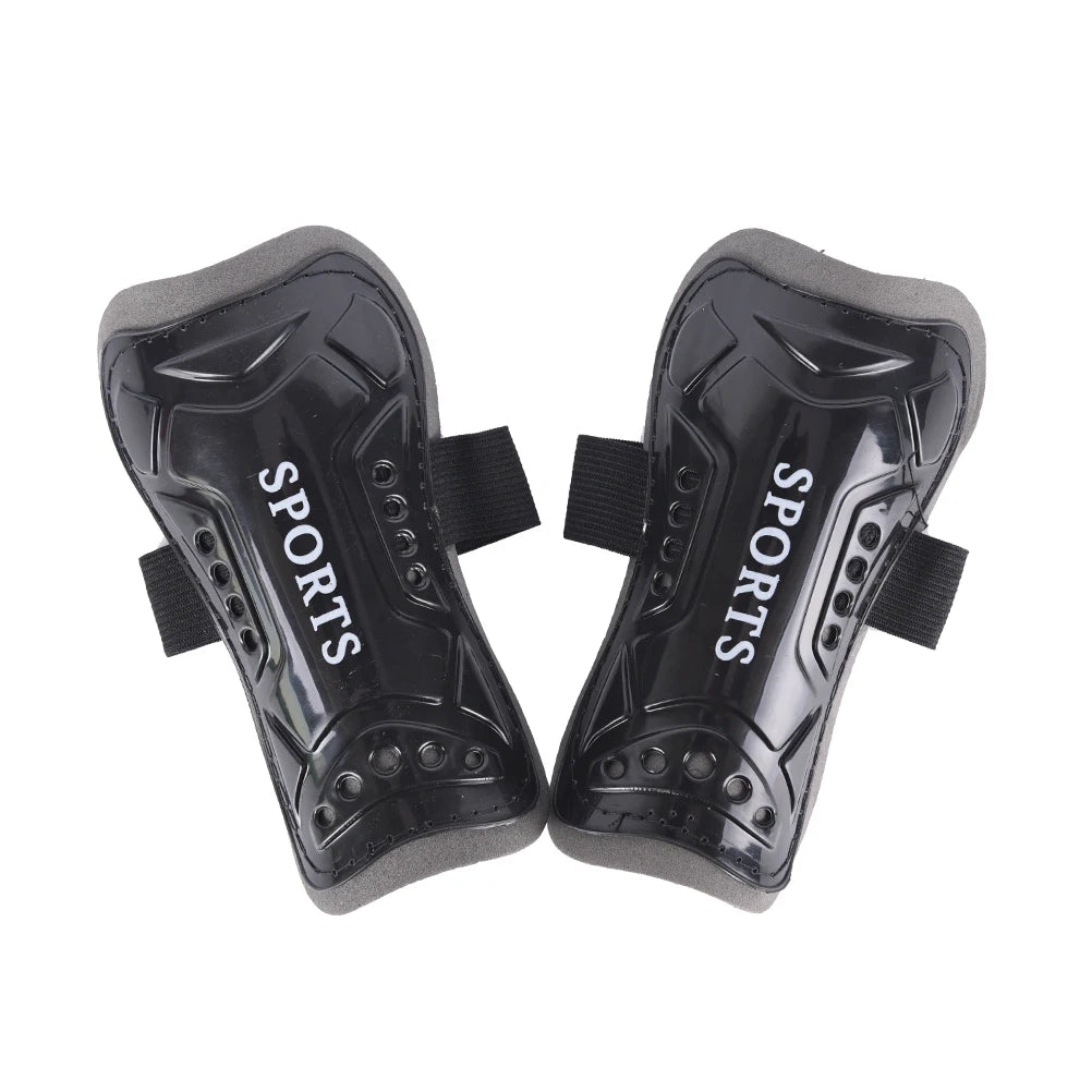 Kids Soccer Shin Guards – Lightweight Football Leg Protector Pair Soccer Shin Guards Axl Black