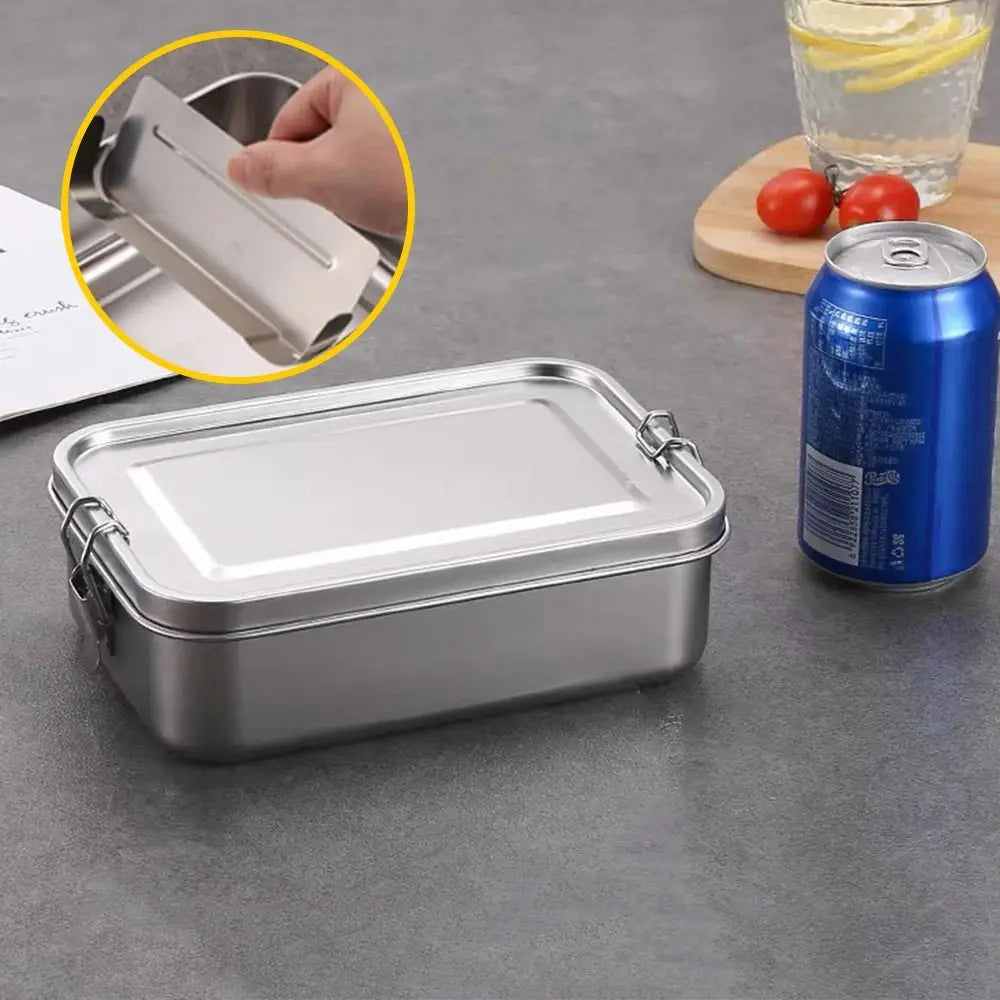 Stainless Steel Bento Box – Leakproof Large Lunch Container Stainless Steel Lunch Box Axl 1200ml-with spacer
