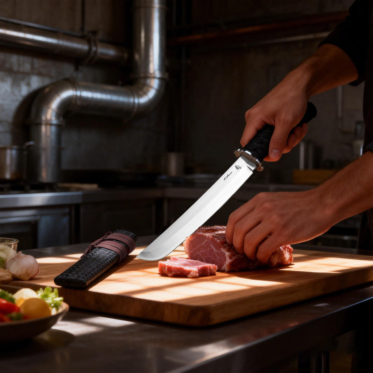 Professional Japanese Kitchen Knife – High-Hardness Steel Blade Kitchen Chef Knife Axl