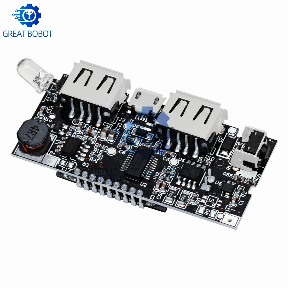 Dual USB Power Bank PCB Module 5V 1A 2.1A | 18650 DIY Power Bank Module Axl