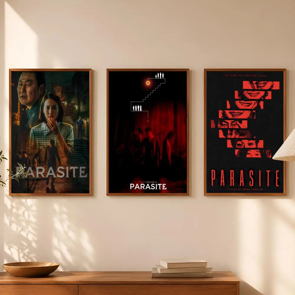 Parasite Movie Poster Self-Stick HD PVC Waterproof Wall Art Movie Wall Poster Axl