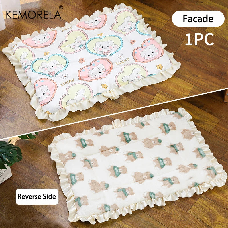 KEMORELA Double-Sided Pet Sleeping Mat – Cat & Dog Warm Pad Pet Sleeping Mat Axl OFF White 79X60