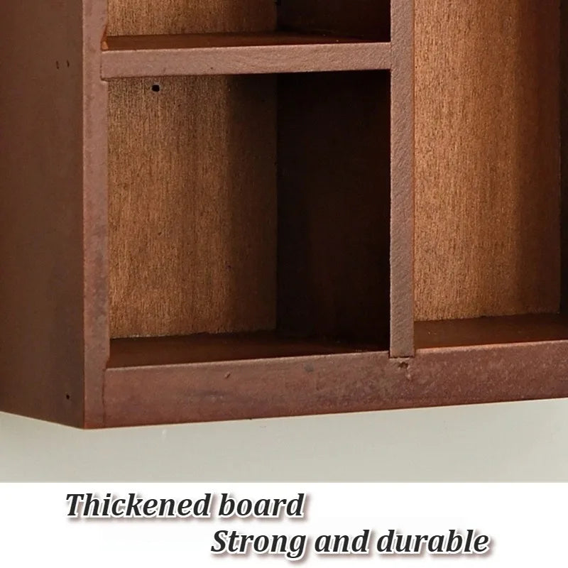 Wall Mounted Wooden Storage Cabinet & Drawer Organizer Shelf Wall Storage Cabinet Axl
