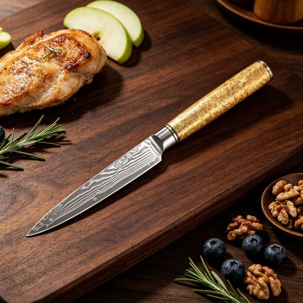 67-Layer Damascus Steel Chef & Paring Knife | Kitchen Essential Damascus Kitchen Knife Axl Cleaver Knife