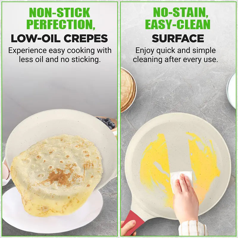 Non-Stick Granite Frying Pan – Skillet, Crepe & Grill Pan Non-Stick Skillet Axl