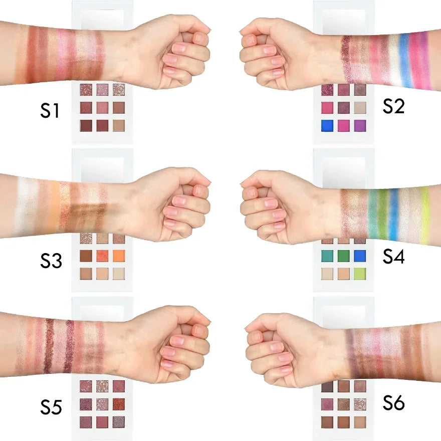 High Pigment Shimmer & Matte Eyeshadow Palette – 9 Shades, Vegan Eyeshadow Palette Axl