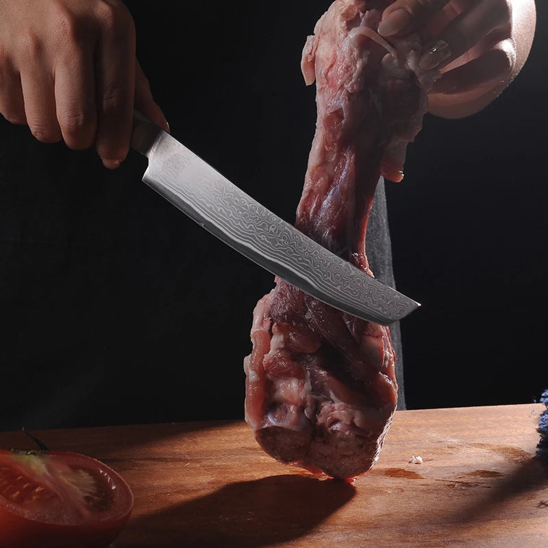 Damascus Steel Chef Knife | Kiritsuke Slicing & Boning Knife Damascus Chef Knife Axl