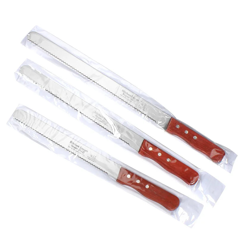 Stainless Steel Bread Knife 8–14 Inch | Serrated Cake Slicer Bread Knife Axl
