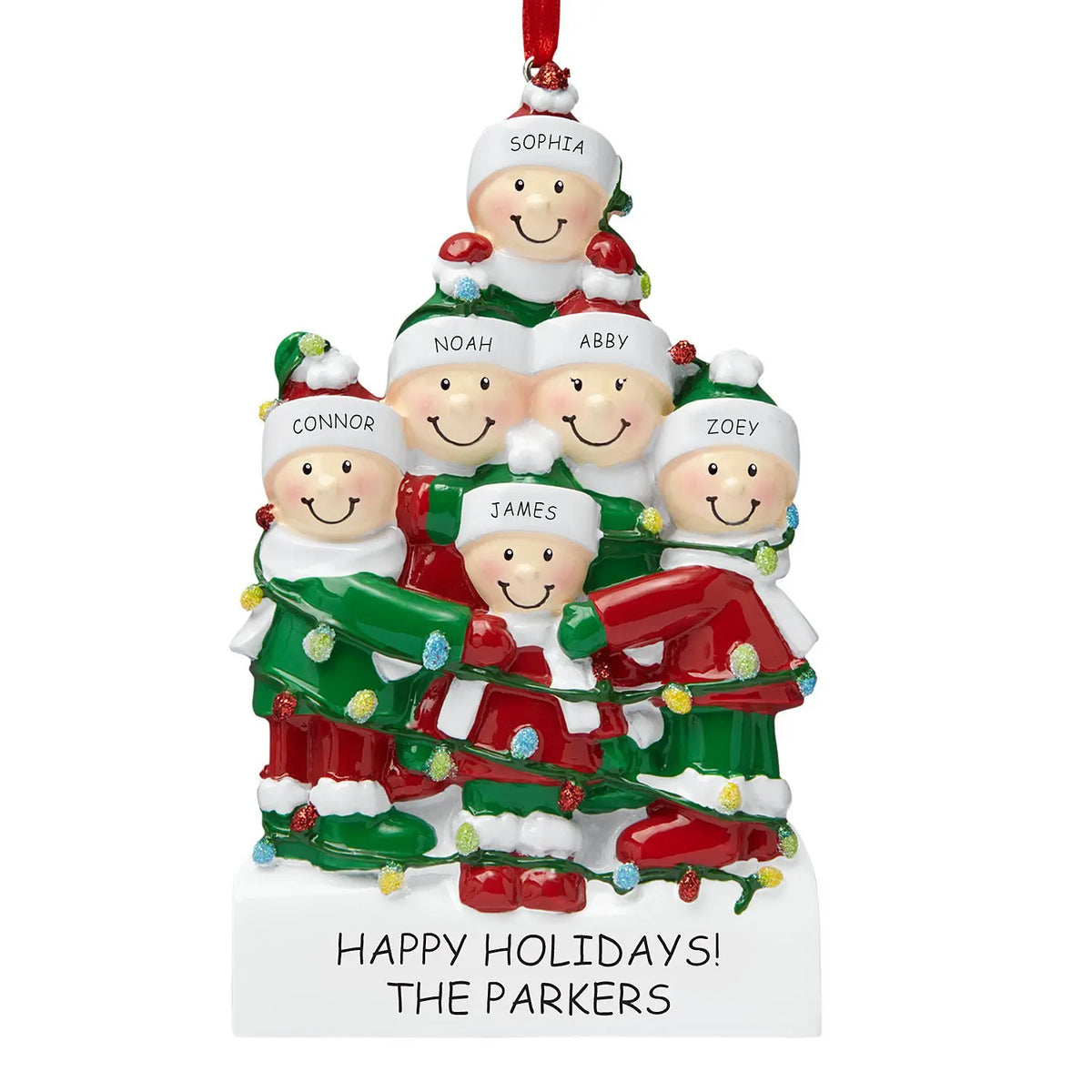 Reindeer Family Christmas Tree Ornament Pendant | 2–6 People
