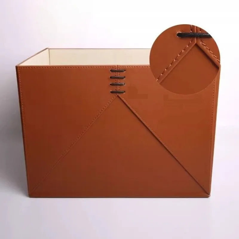 Foldable Leather Storage Box – 50L Large Closet Organizer Bin Foldable Storage Box Axl