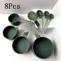 4/8-Piece Measuring Cup & Spoon Set – Graduated Baking Tools Measuring Cup Set Axl Grey 8-piece set
