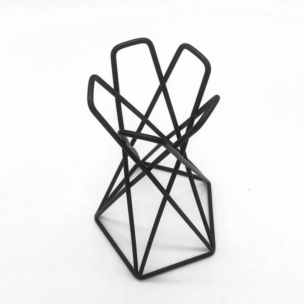 Nordic Geometric Iron Air Plant Holder | Tillandsia Stand Air Plant Stand Axl