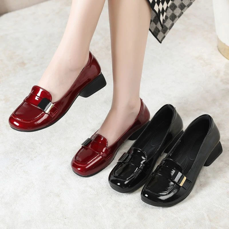 Lolita JK Loafers – Women's Patent Leather Slip-On Flats Slip-On Loafers Axl