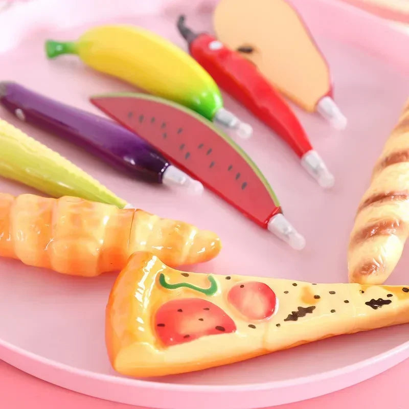 3D Food-Shaped Novelty Ballpoint Pens – Fruit, Bread & Veggie Novelty Ballpoint Pen Axl