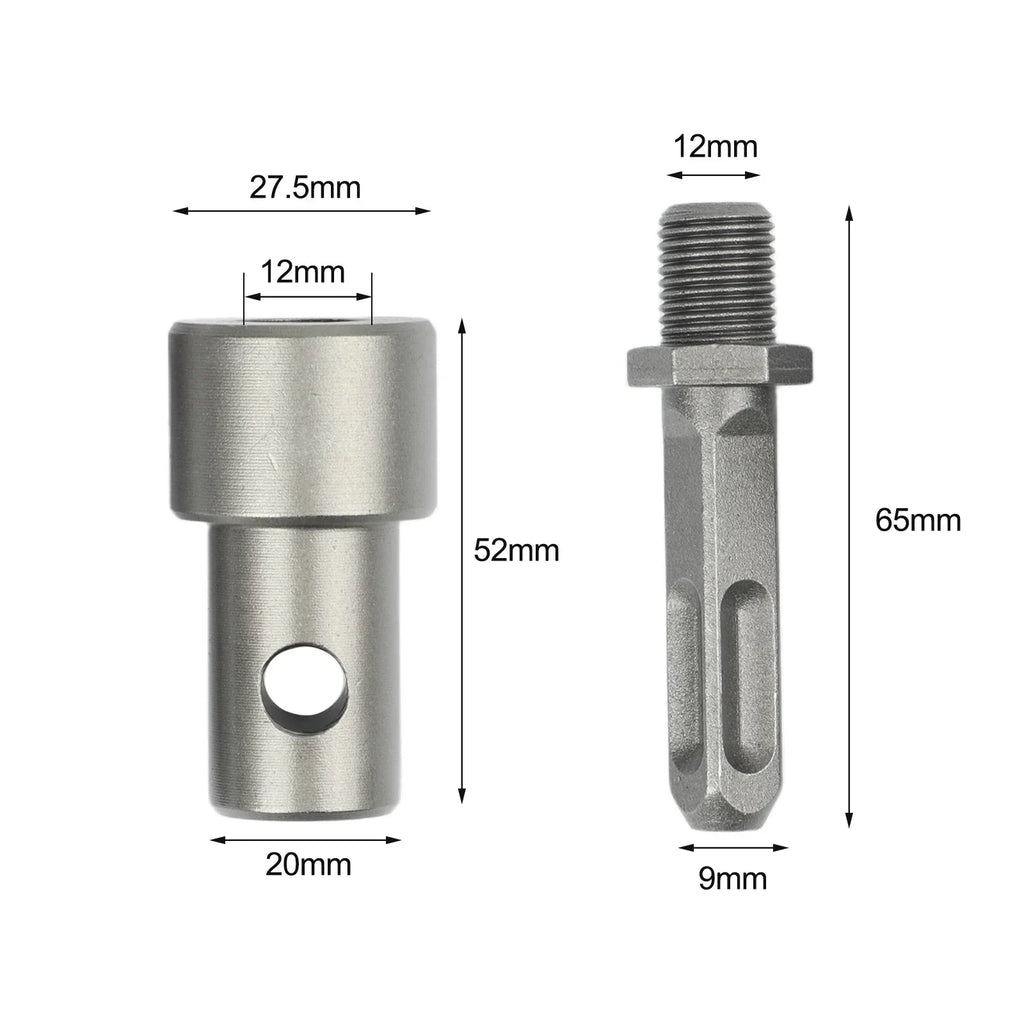 Earth Auger Adapter Tool – 4 Interface Types for Drill & Wrench Auger Drill Adapter Axl