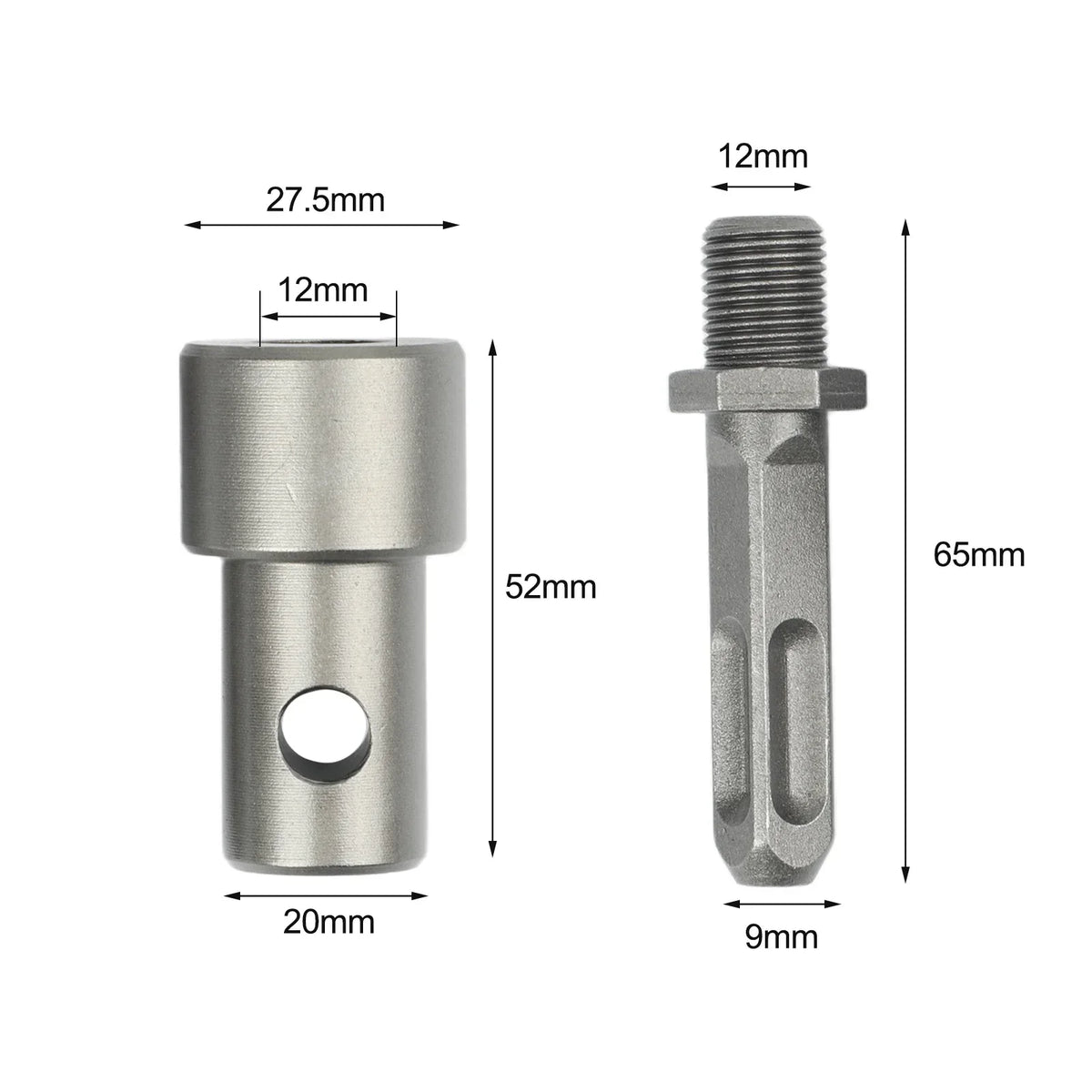 Earth Auger Adapter Tool – 4 Interface Types for Drill & Wrench Auger Drill Adapter Axl
